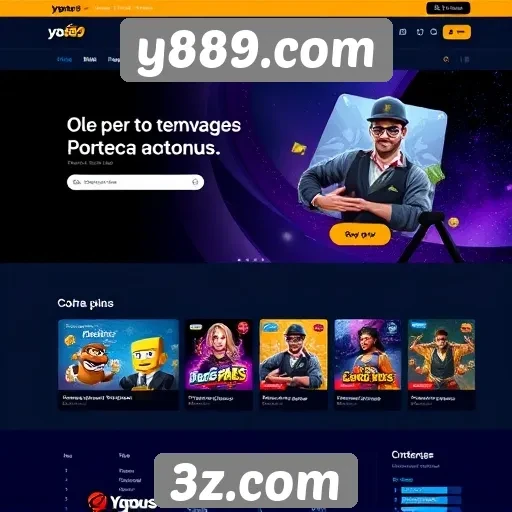 Interface do usuário do site y889.com é intuitiva